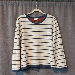 Orvis Striped Long Sleeve Sweater, Large